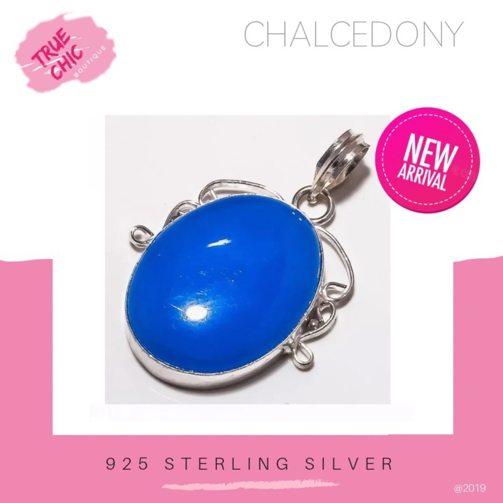 Blue Chalcedony Pendant
